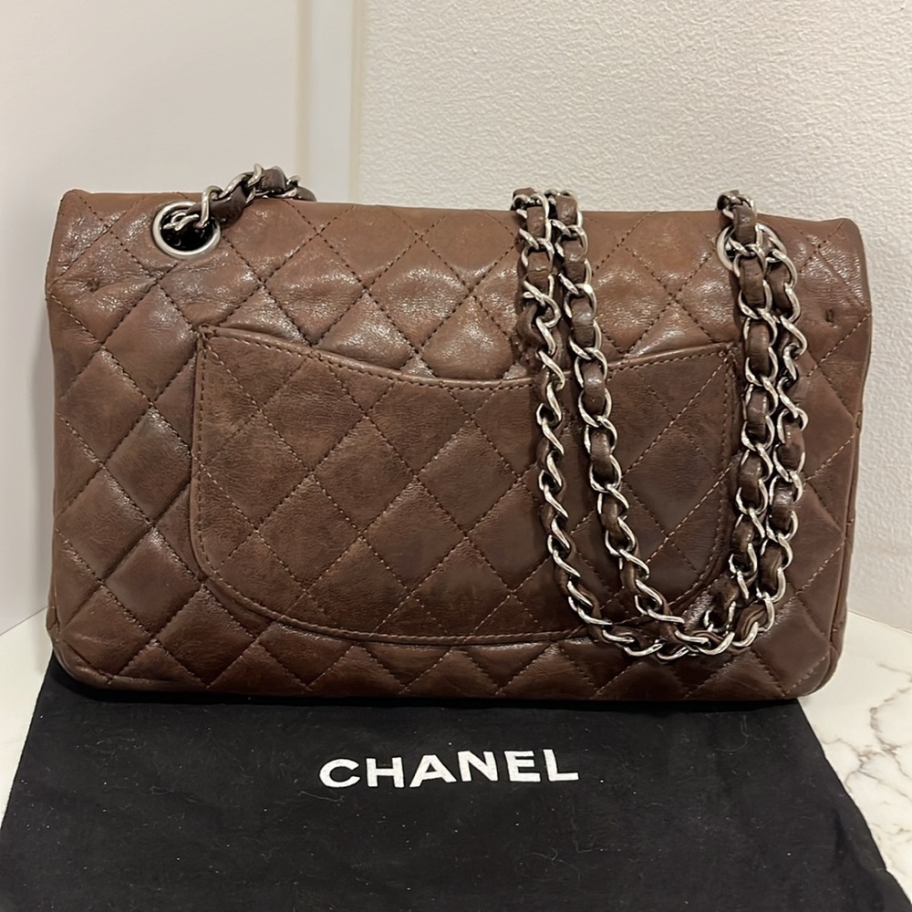 Chanel Double Flap Lambskin leather bag - Picture 2 of 14